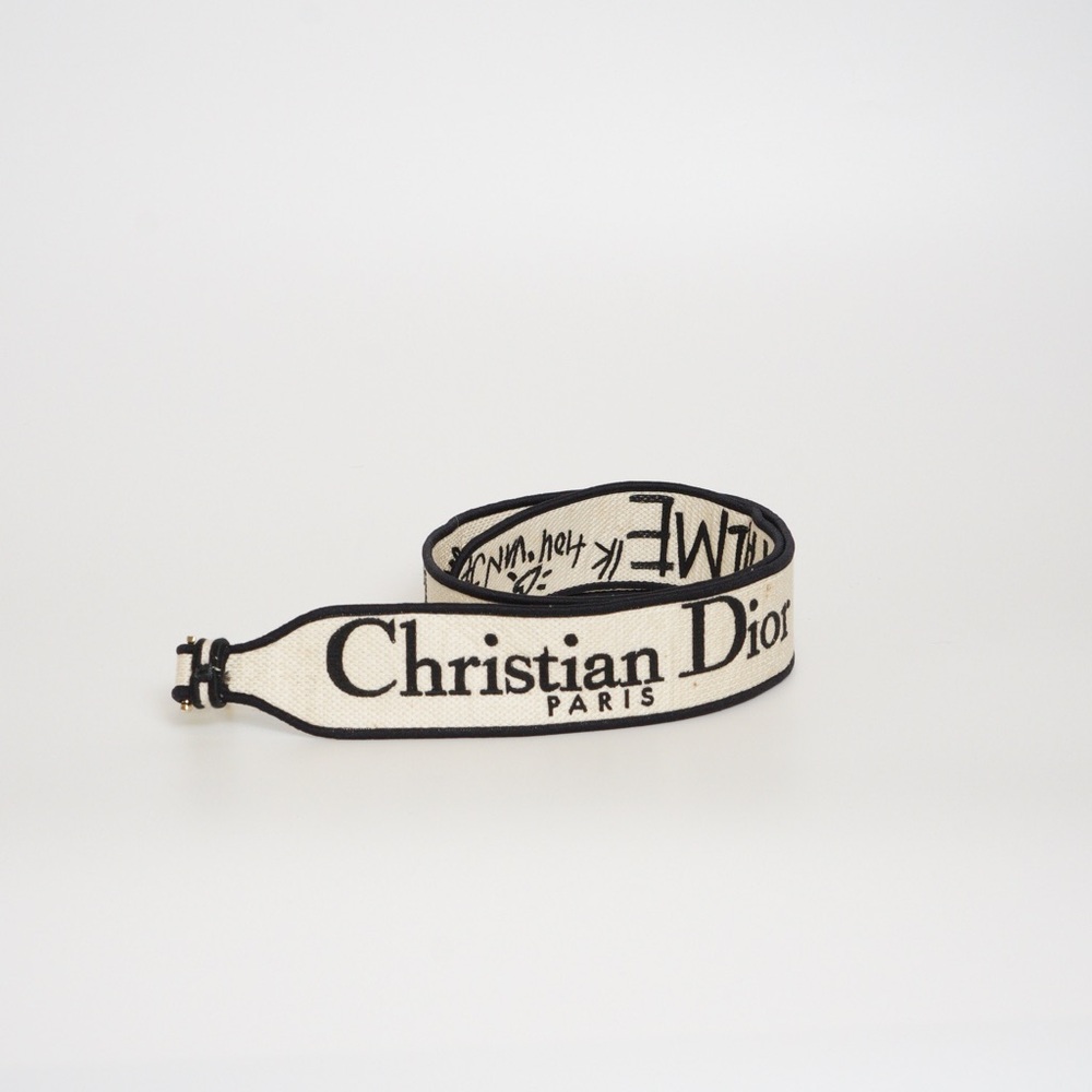 Christian Dior White and Black Strap